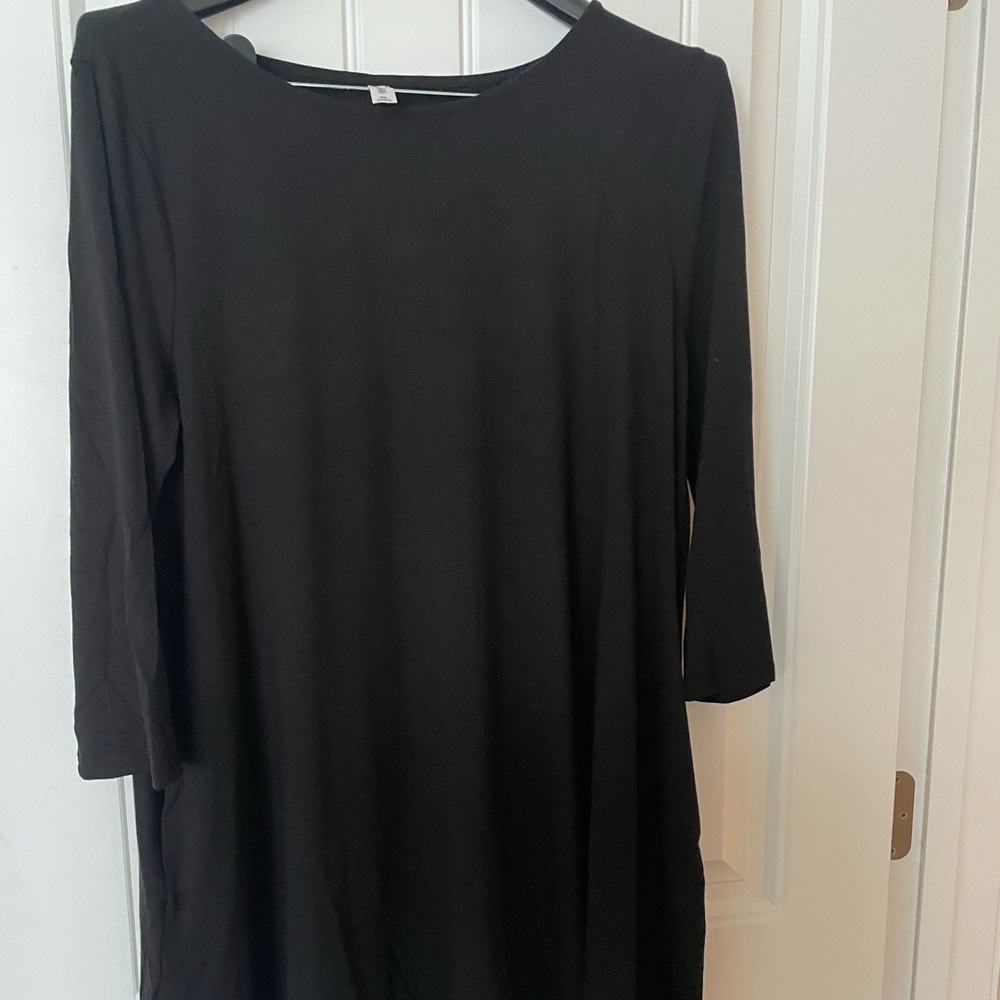 NWOT Black Zenana Solid Tunic 3/4 length sleeves